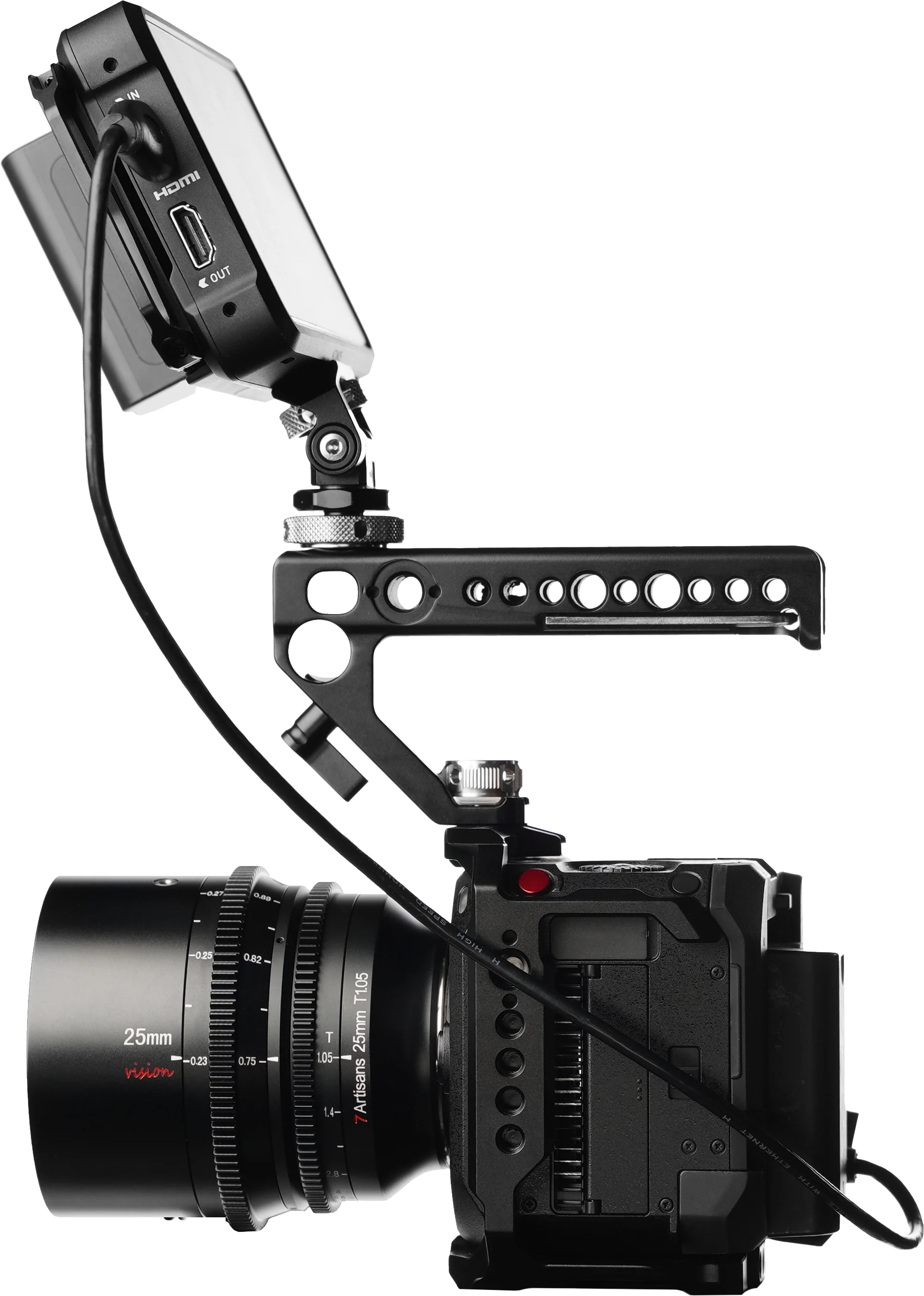 MF 25mm T1.05 APS-C MF Cine Lens for E/FX/M43/EOS-R/L - Image 3